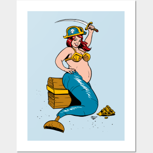 Pirate Mermaid Posters and Art